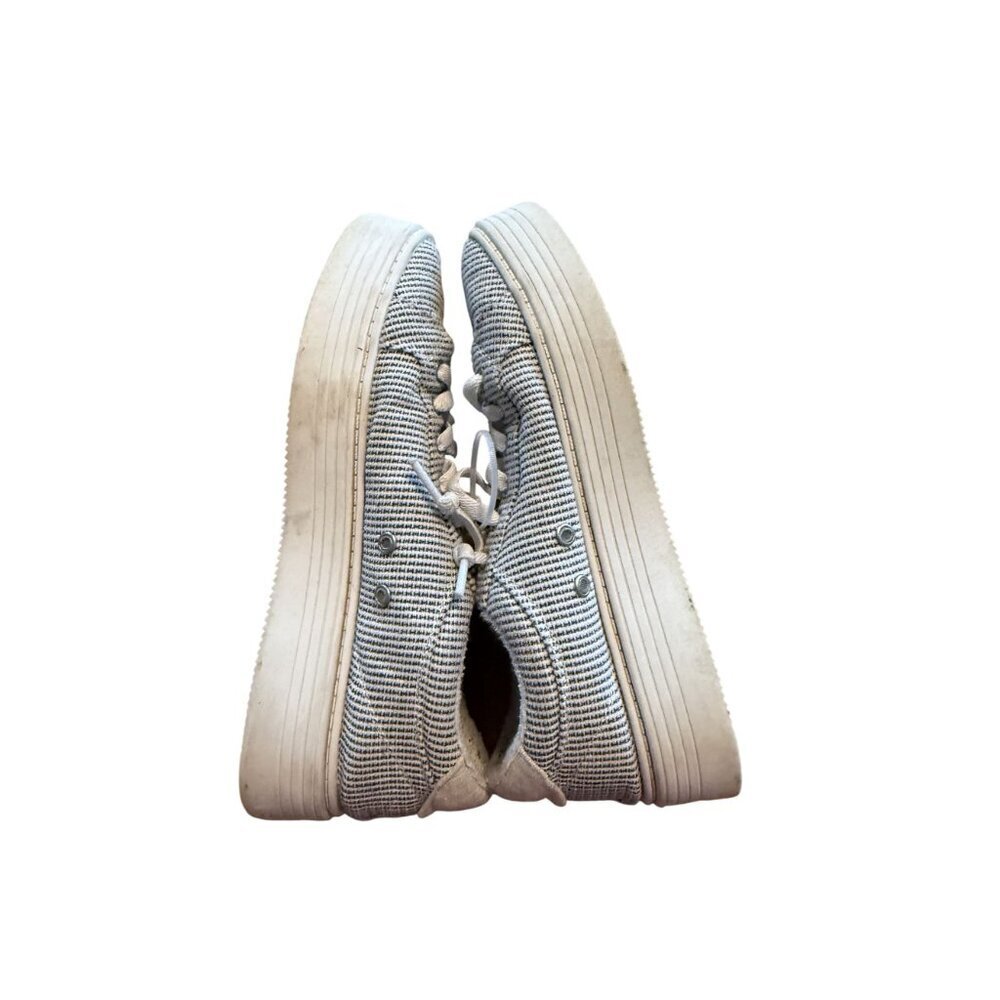 Roxy Womens Striped Canvas Lace-Up Sneakers Casual Style Size 9.5 White & Gray L - Picture 8 of 10